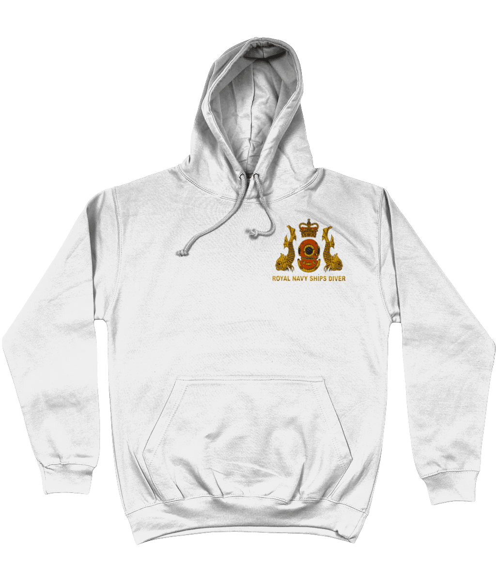 Royal Navy Ships Diver Embroidered AWDis Hoodie - Divers Gifts