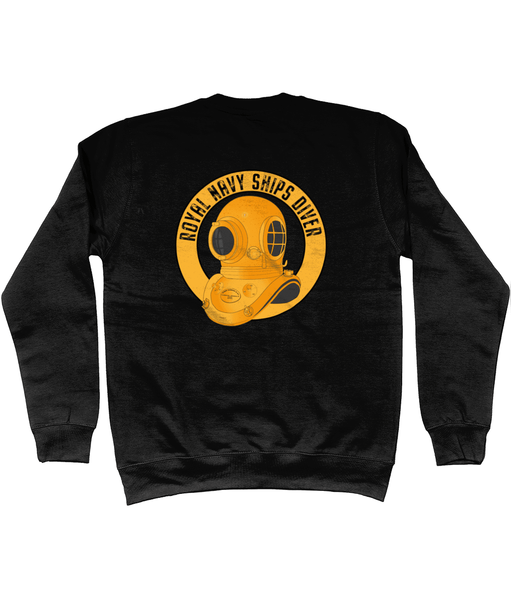 19 - Sweatshirt - RN Ships Diver - (Printed Front and Back) - Divers Gifts