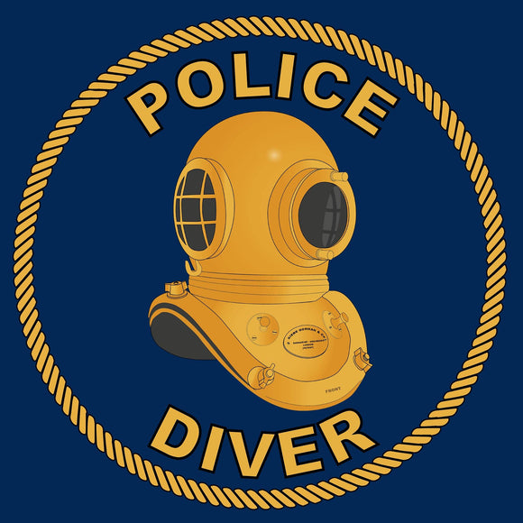58 - Police Diver - T-Shirt - Divers Gifts