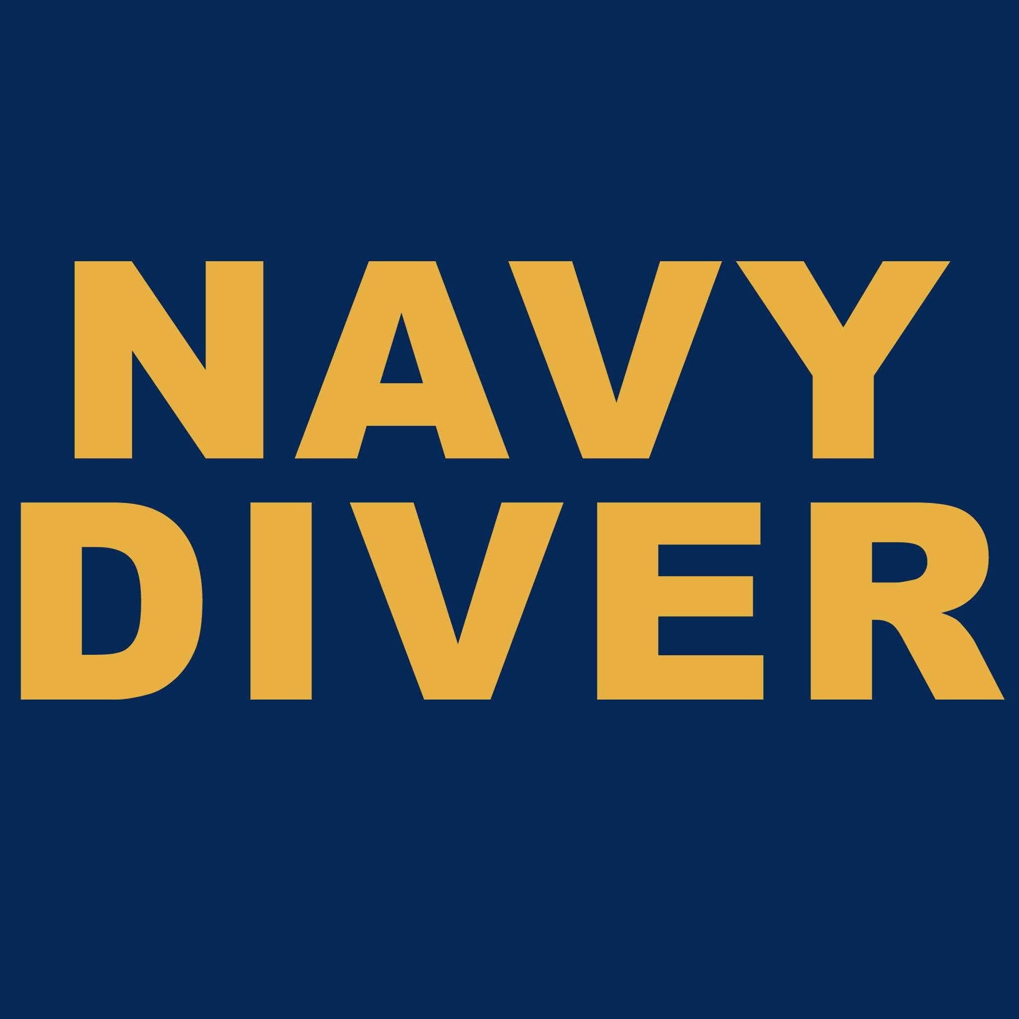 73 - Navy Diver - T-Shirt (Printed Front) - Divers Gifts