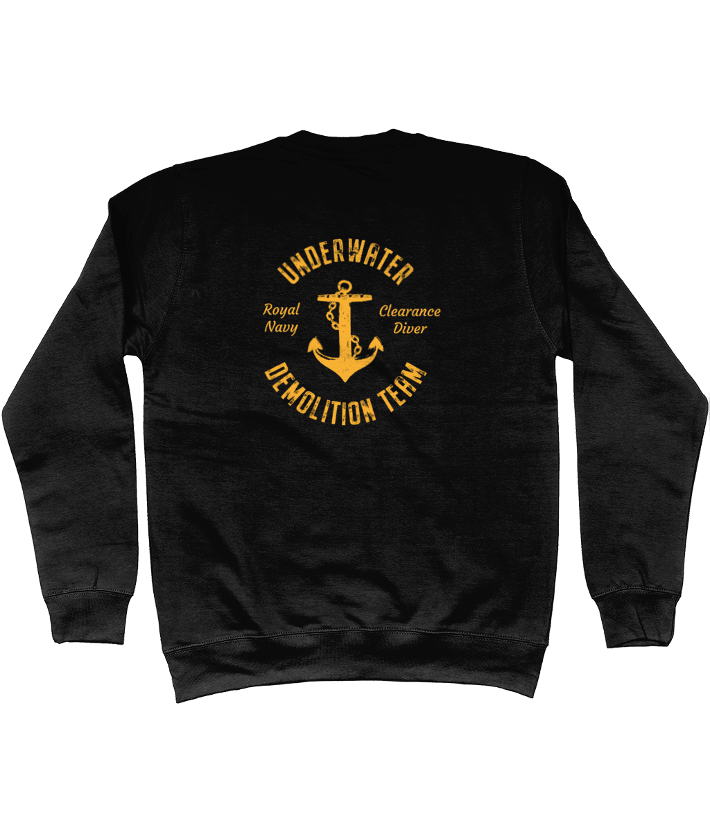 17 - Sweatshirt - UDT Crest Design (Printed Front and Back) - Divers Gifts