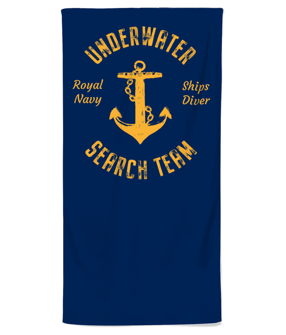 22 - Underwater Search Team Beach Towel - Divers Gifts