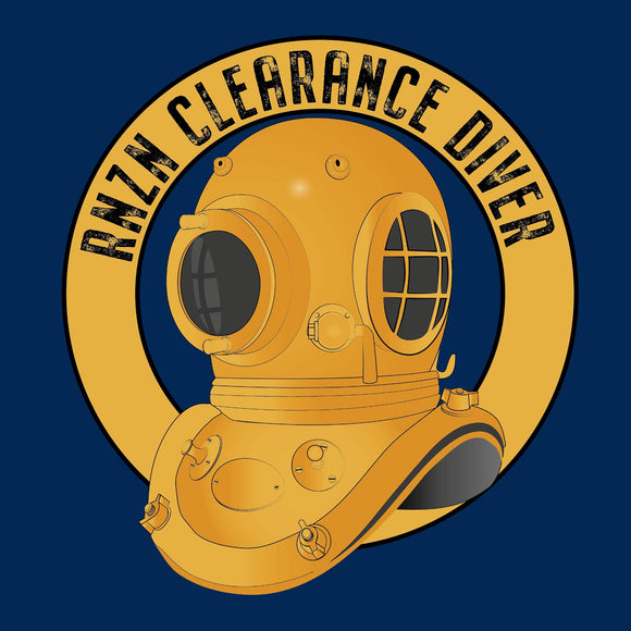 82 - RNZN Clearance Diver T-Shirt (Printed Front and Back) - Divers Gifts