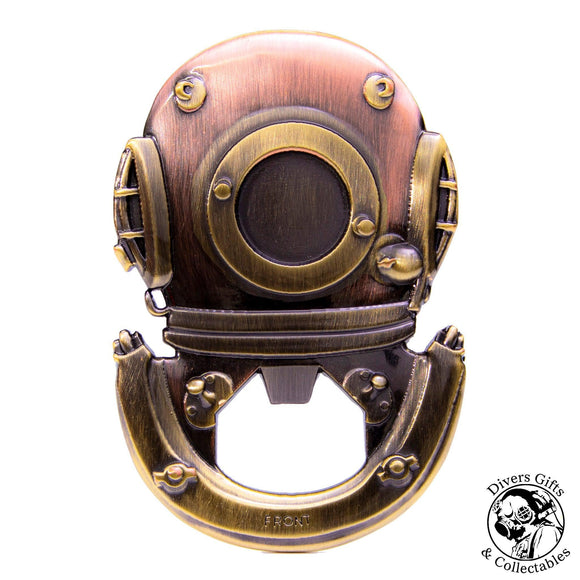 BO-06 - Siebe Gorman Diving Helmet (Brass/Copper) Bottle Opener - Divers Gifts