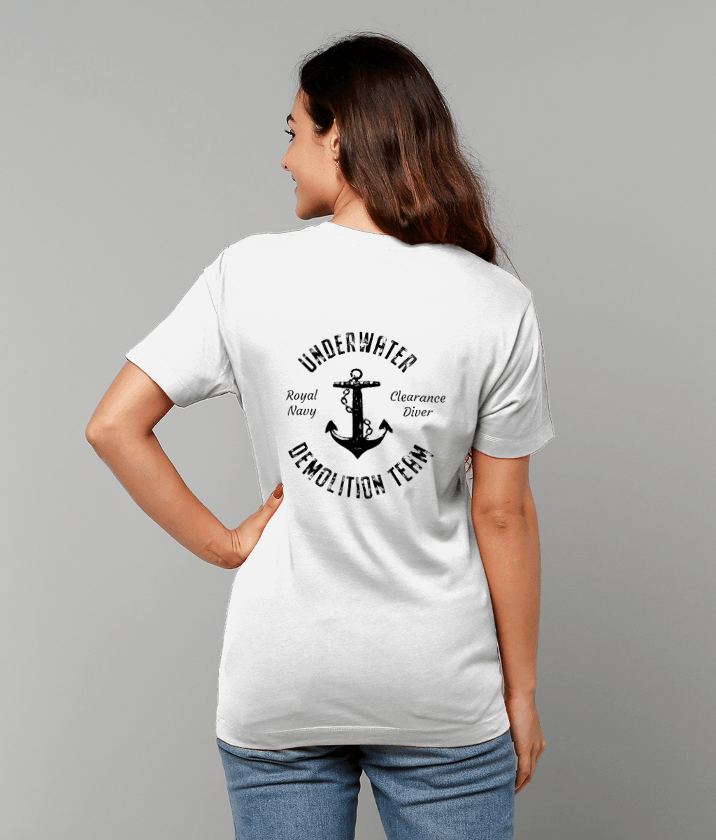 17 - UDT T-Shirt - Anchor Design (Printed Front and Back) - Divers Gifts