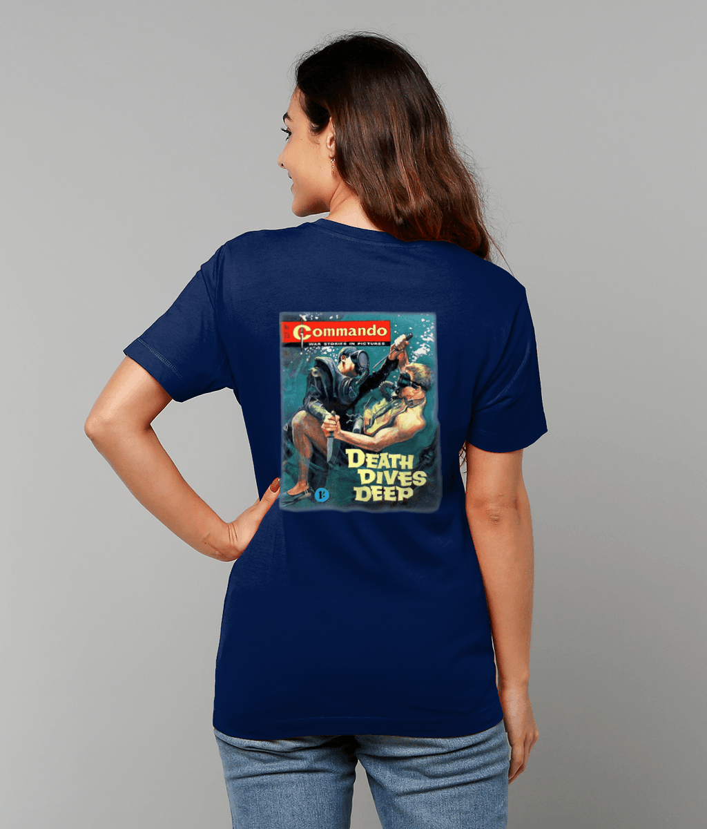 53 - Underwater Knife Fighter  - T-Shirt (Printed Front and Back) - Divers Gifts