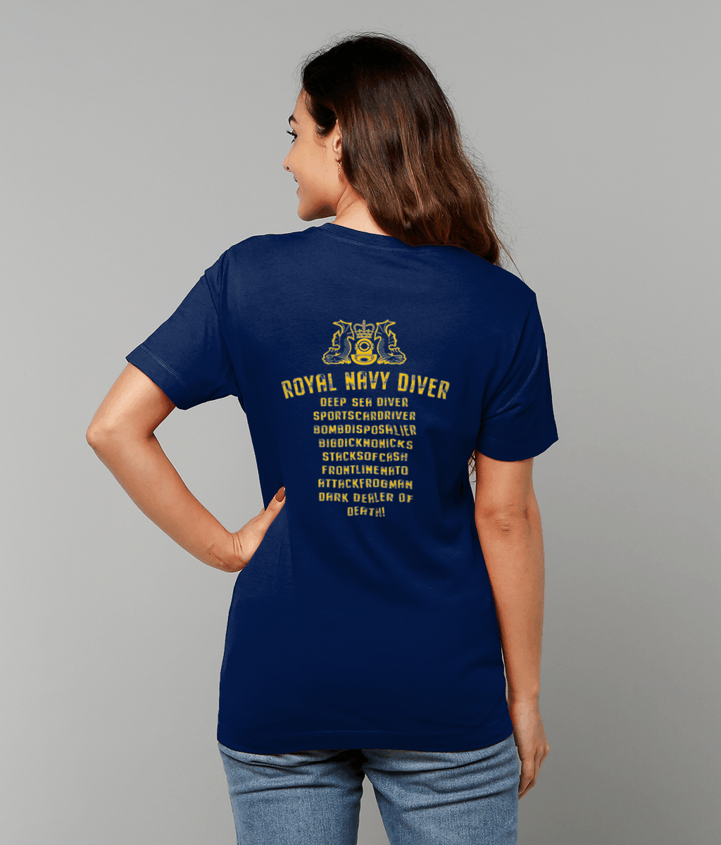 54 - DeepSeaDiverSportsCarDriver - T-Shirt (Printed Front and Back) - Divers Gifts