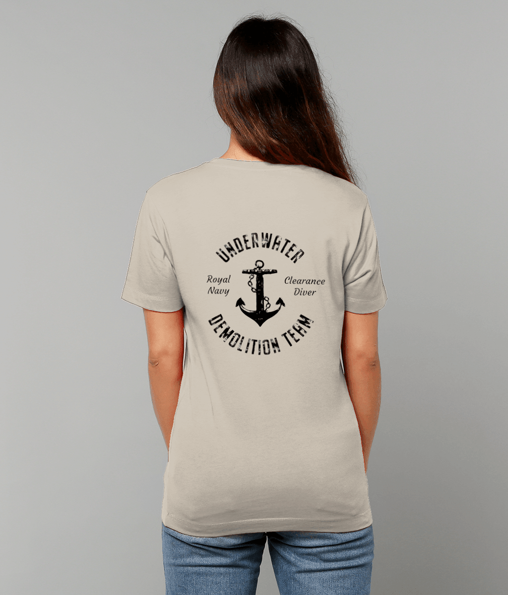 17 - UDT T-Shirt - Anchor Design (Printed Front and Back) - Divers Gifts