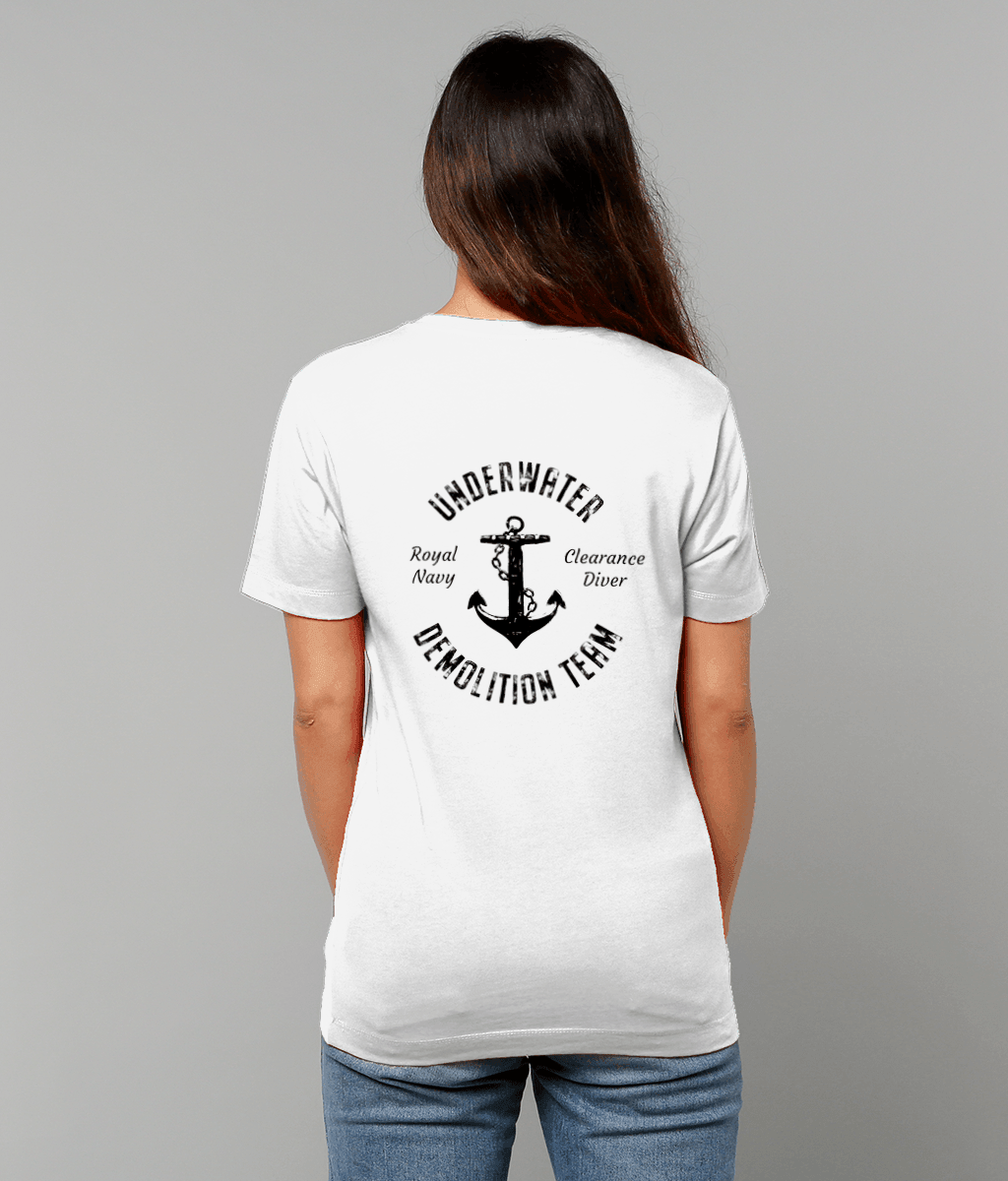 17 - UDT T-Shirt - Anchor Design (Printed Front and Back) - Divers Gifts