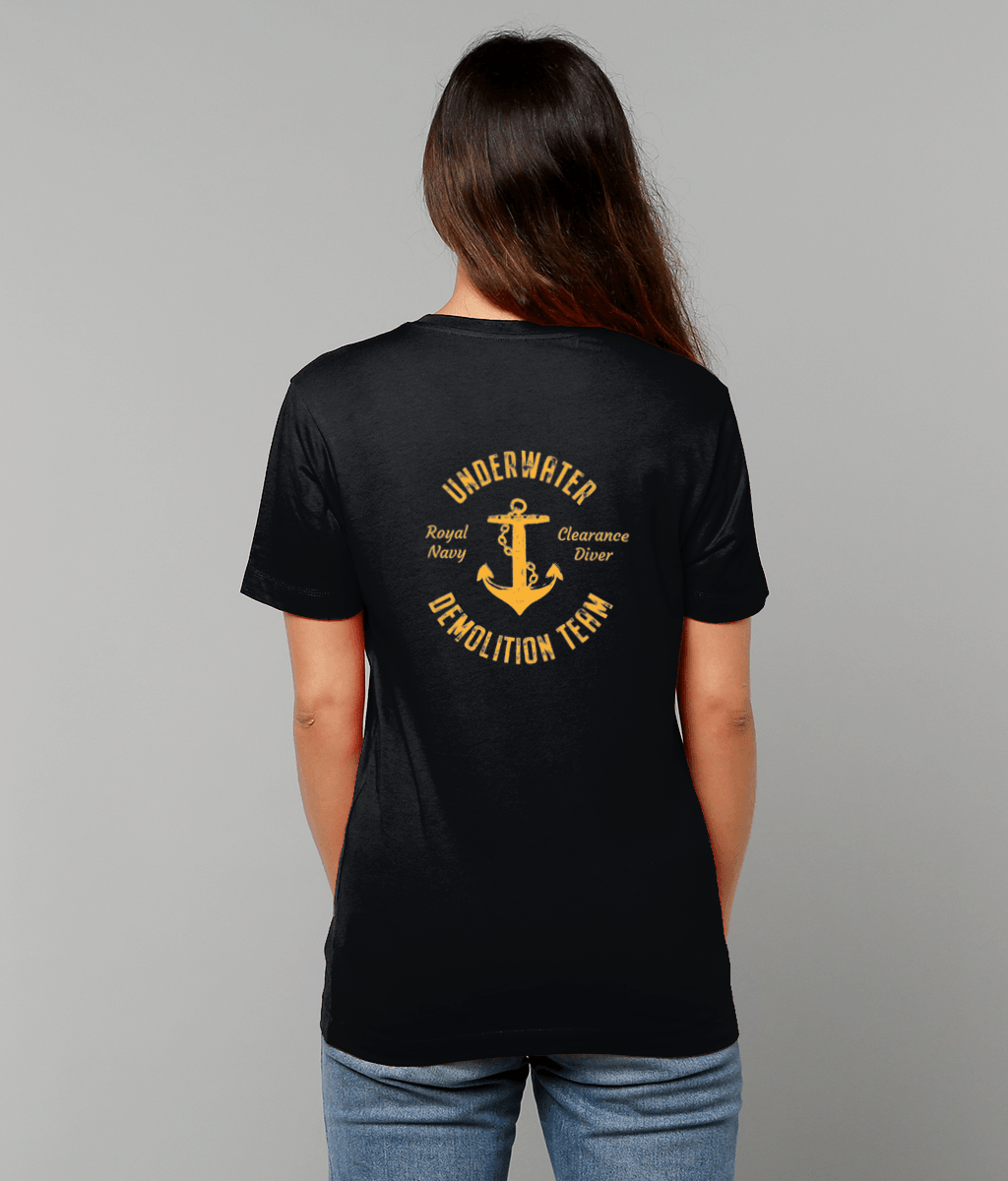 17 - UDT T-Shirt - Anchor Design (Printed Front and Back) - Divers Gifts