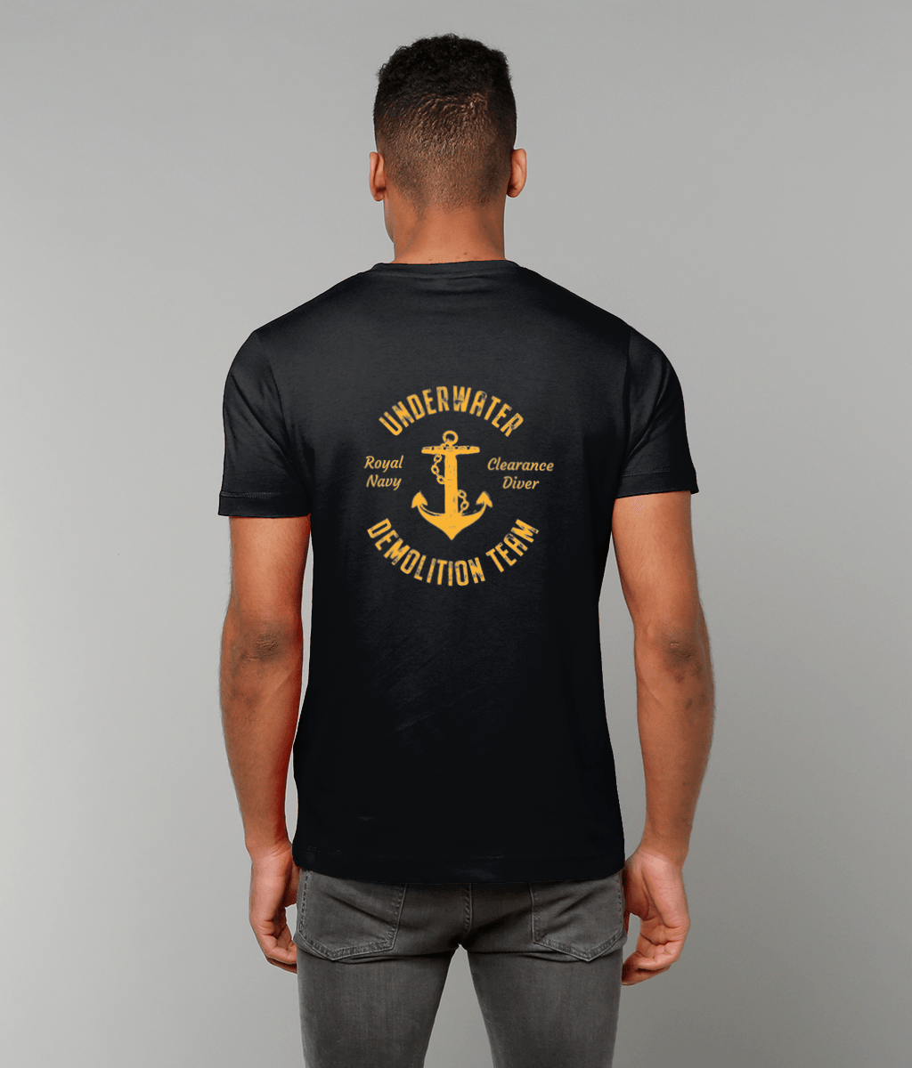 17 - UDT T-Shirt - Anchor Design (Printed Front and Back) - Divers Gifts