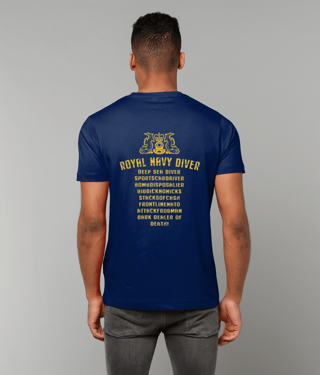 54 - DeepSeaDiverSportsCarDriver - T-Shirt (Printed Front and Back) - Divers Gifts