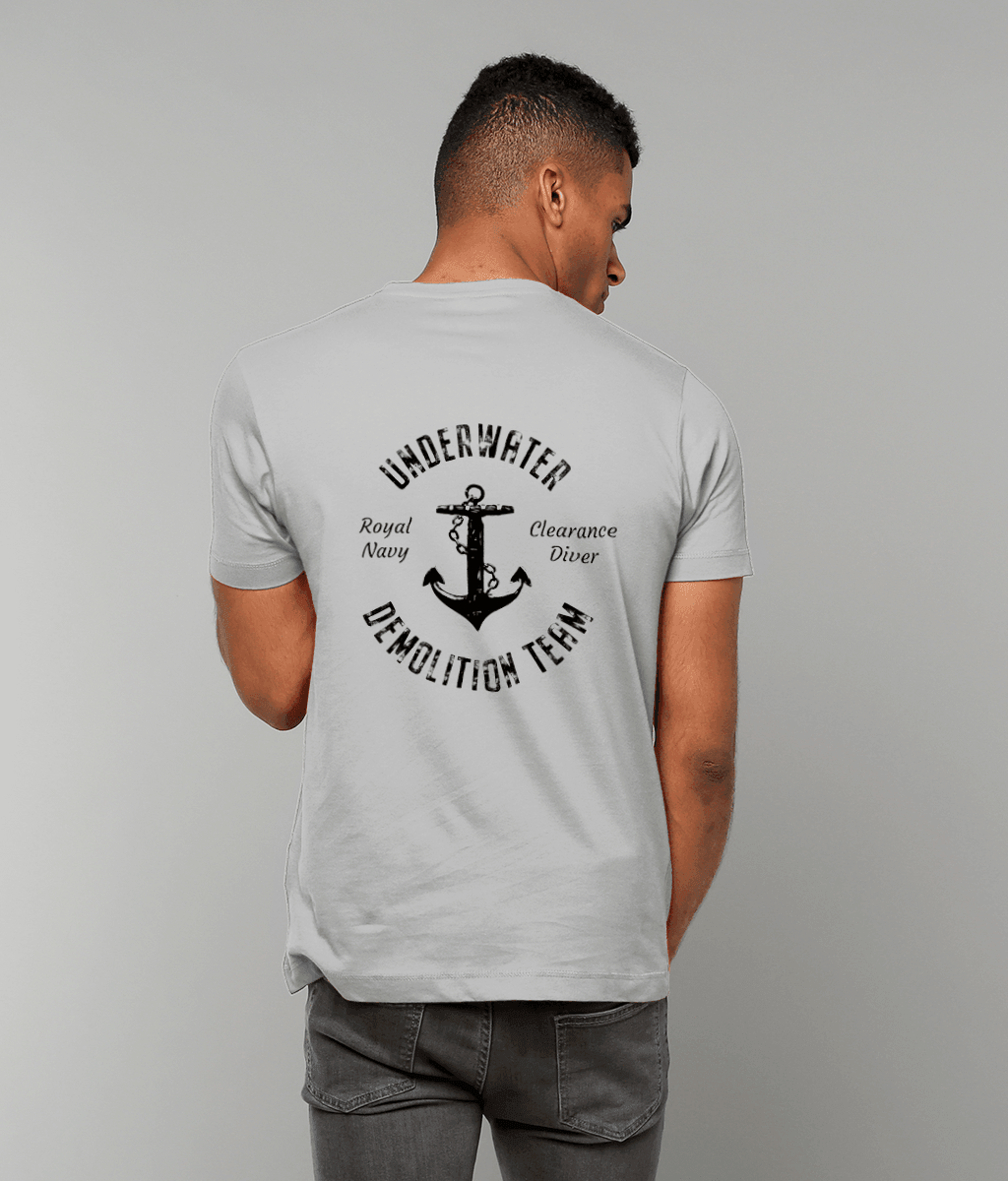 17 - UDT T-Shirt - Anchor Design (Printed Front and Back) - Divers Gifts