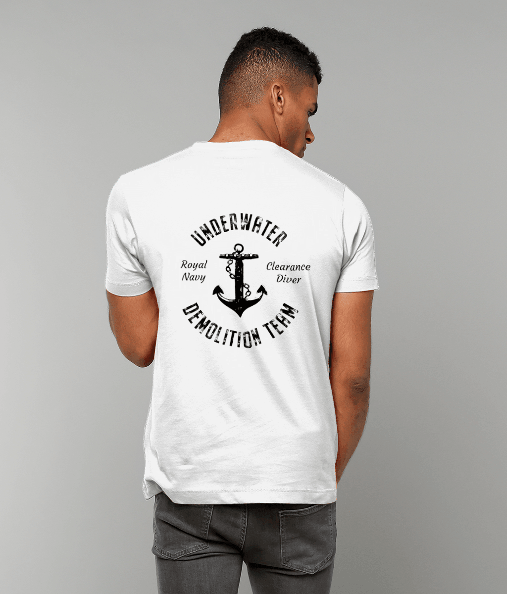 17 - UDT T-Shirt - Anchor Design (Printed Front and Back) - Divers Gifts