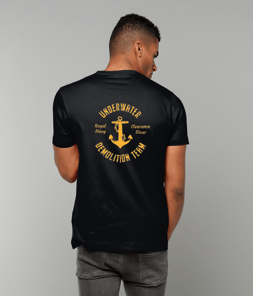 17 - UDT T-Shirt - Anchor Design (Printed Front and Back) - Divers Gifts