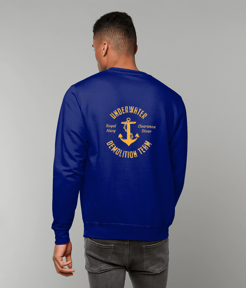 17 - Sweatshirt - UDT Crest Design (Printed Front and Back) - Divers Gifts