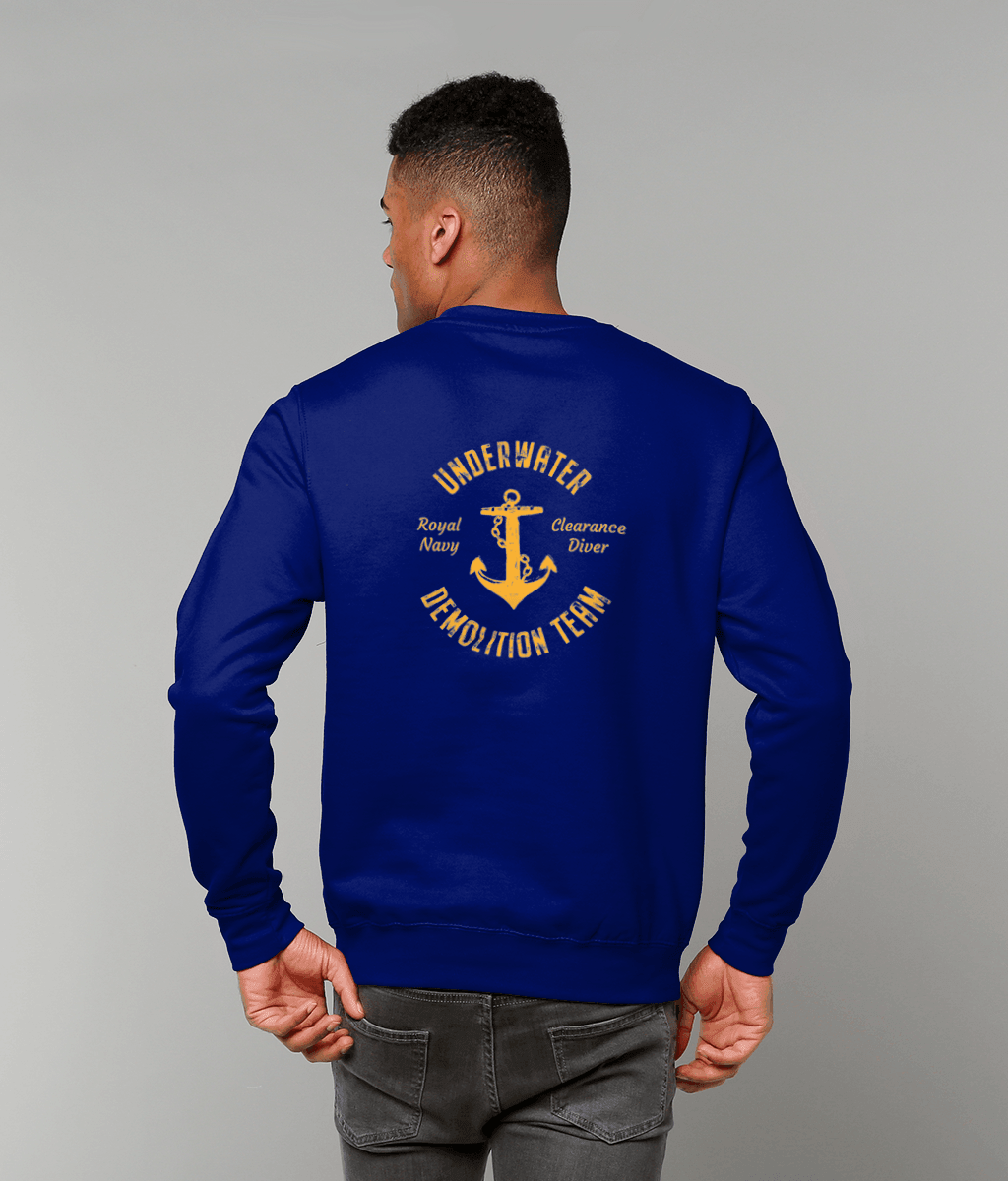 17 - Sweatshirt - UDT Crest Design (Printed Front and Back) - Divers Gifts