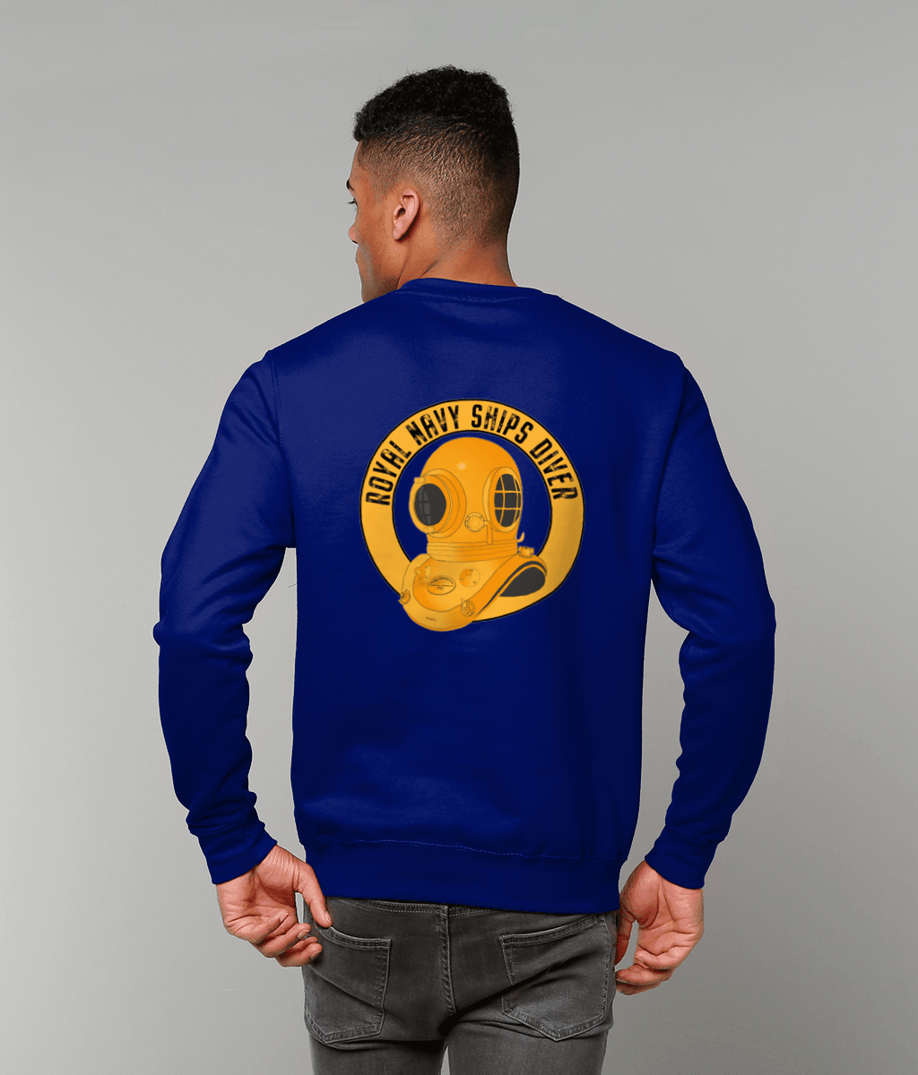 19 - Sweatshirt - RN Ships Diver - (Printed Front and Back) - Divers Gifts