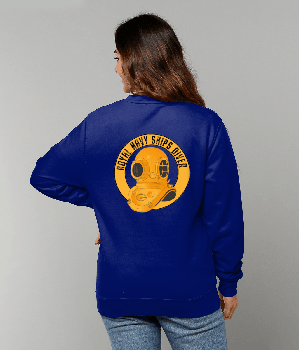 19 - Sweatshirt - RN Ships Diver - (Printed Front and Back) - Divers Gifts