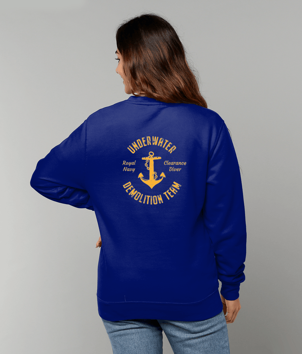 17 - Sweatshirt - UDT Crest Design (Printed Front and Back) - Divers Gifts