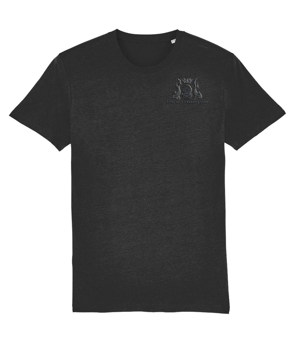 Royal Navy Clearance Diver embroidered T-Shirt (Black and Grey logo) - Divers Gifts