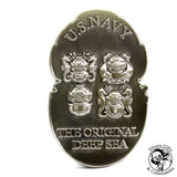 01B - MkV US Navy Challenge Coin - Two Tone (Tinned and Brass) - Divers Gifts