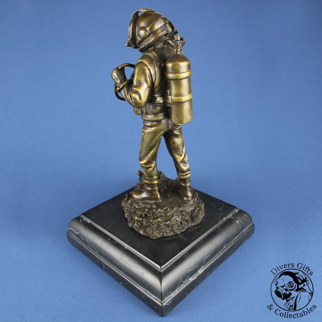 Kirby Morgan® Superlite 17 Diver in Solid Bronze on Granite Base - Divers Gifts