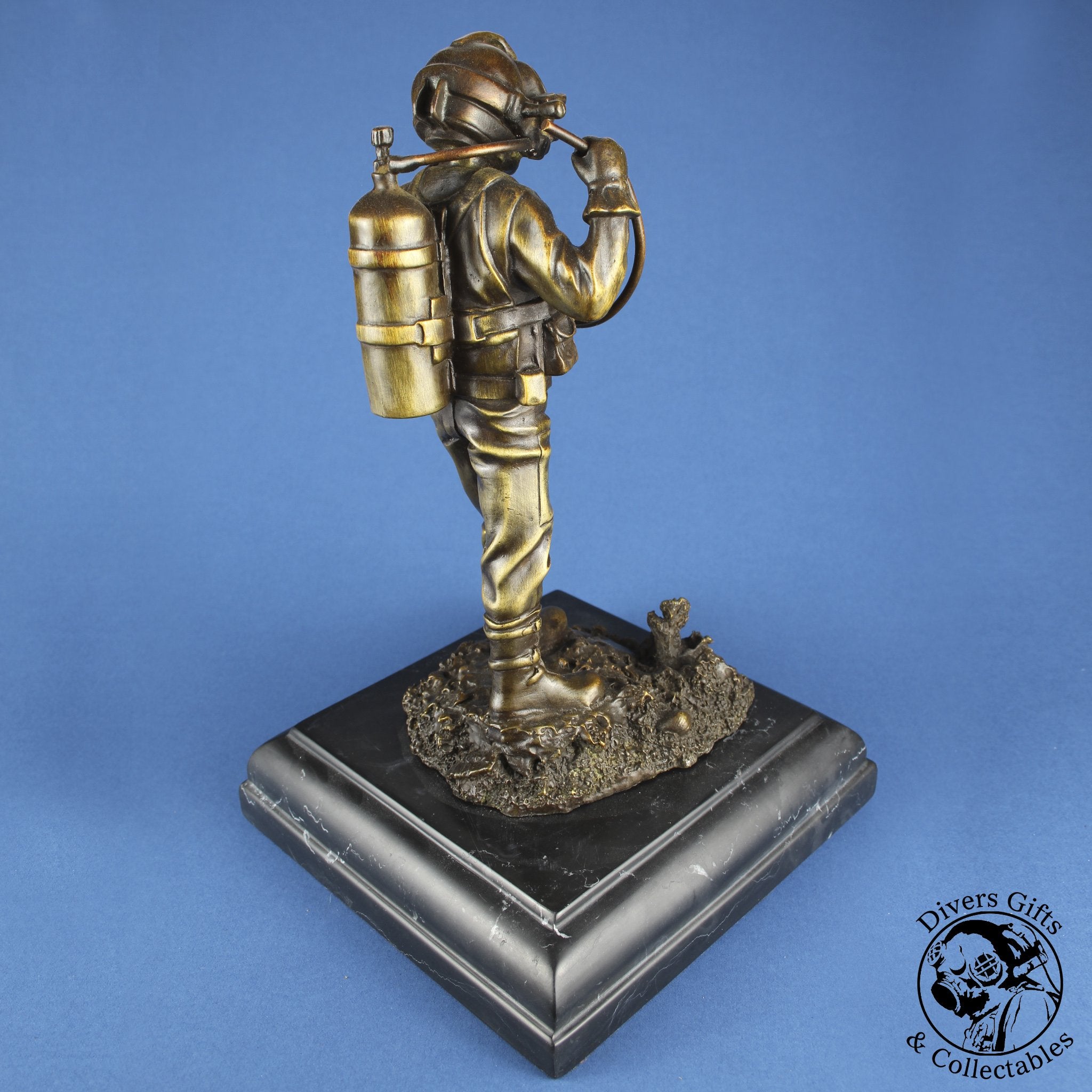 Kirby Morgan® Superlite 17 Diver in Solid Bronze on Granite Base - Divers Gifts