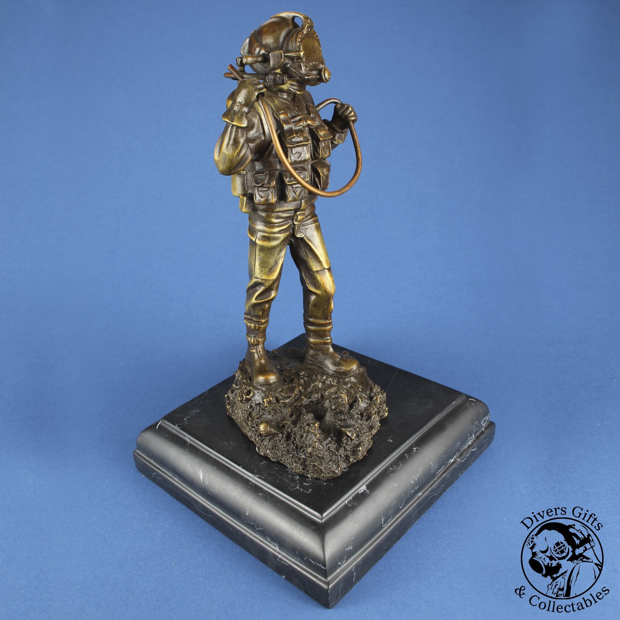 Kirby Morgan® Superlite 17 Diver in Solid Bronze on Granite Base - Divers Gifts