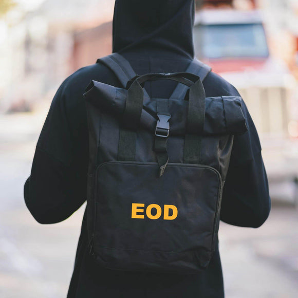 EOD - Embroidered Twin Handle Roll-Top Backpack - Divers Gifts