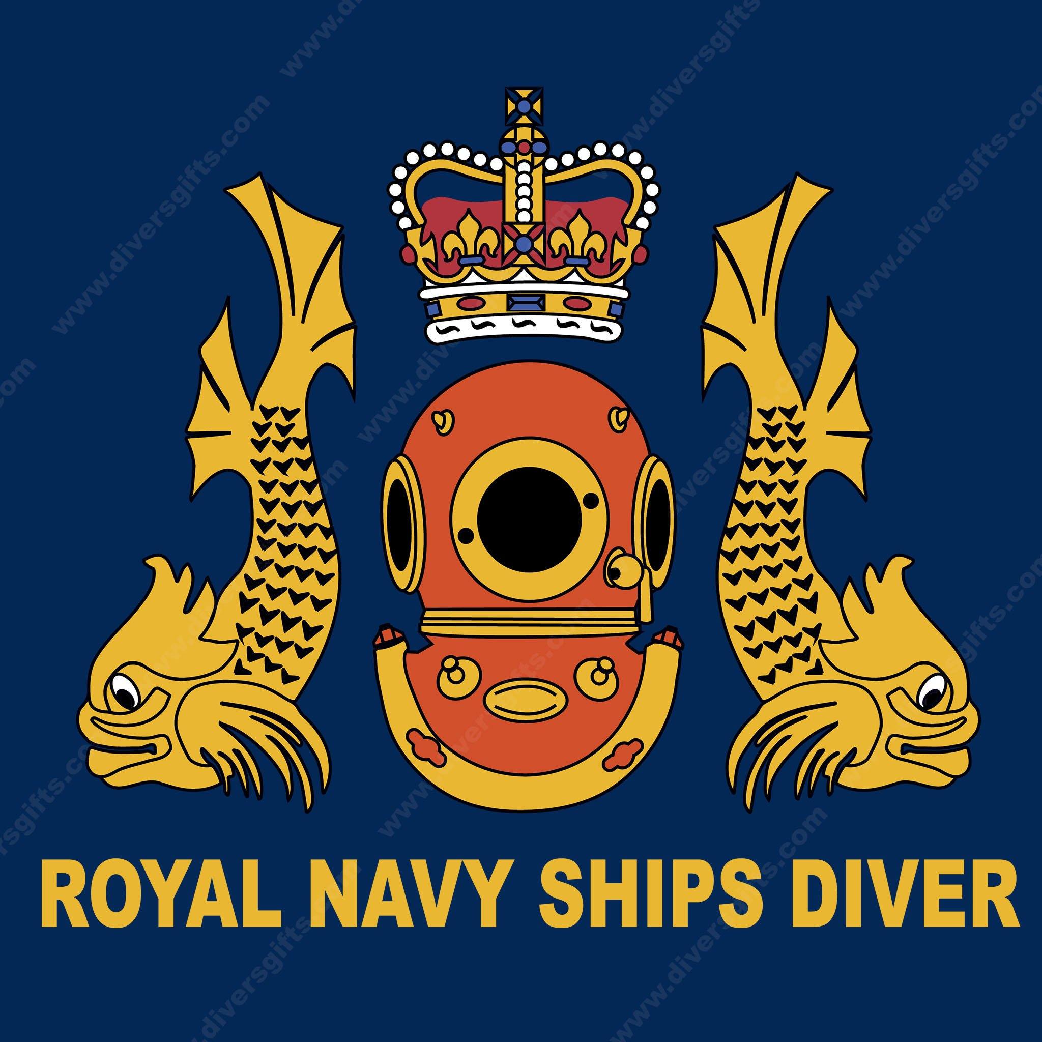 Royal Navy Ships Diver - Embroidered AWDis Sweatshirt - Divers Gifts