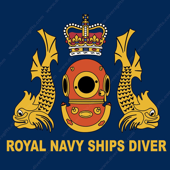Royal Navy Ships Diver - Embroidered AWDis Sweatshirt - Divers Gifts