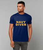73 - Navy Diver - T-Shirt (Printed Front) - Divers Gifts