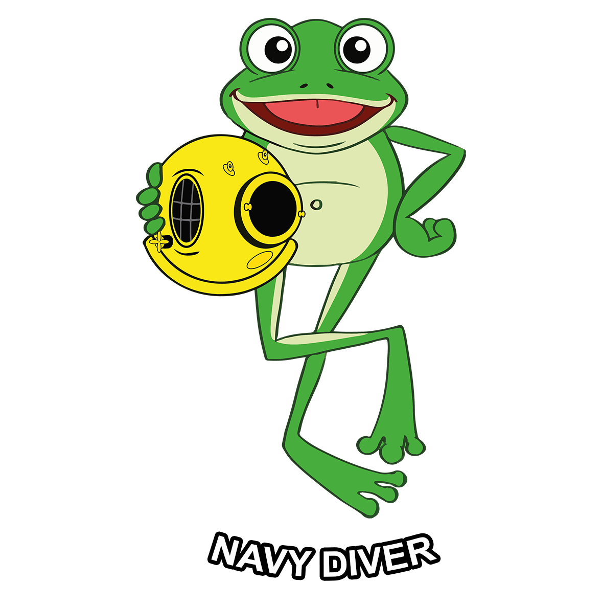 Happy Navy Diver - T-Shirt - Divers Gifts