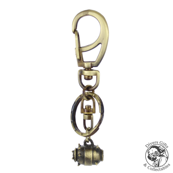 KR-13 - Sea Mine Keyring - Antique Brass - Divers Gifts