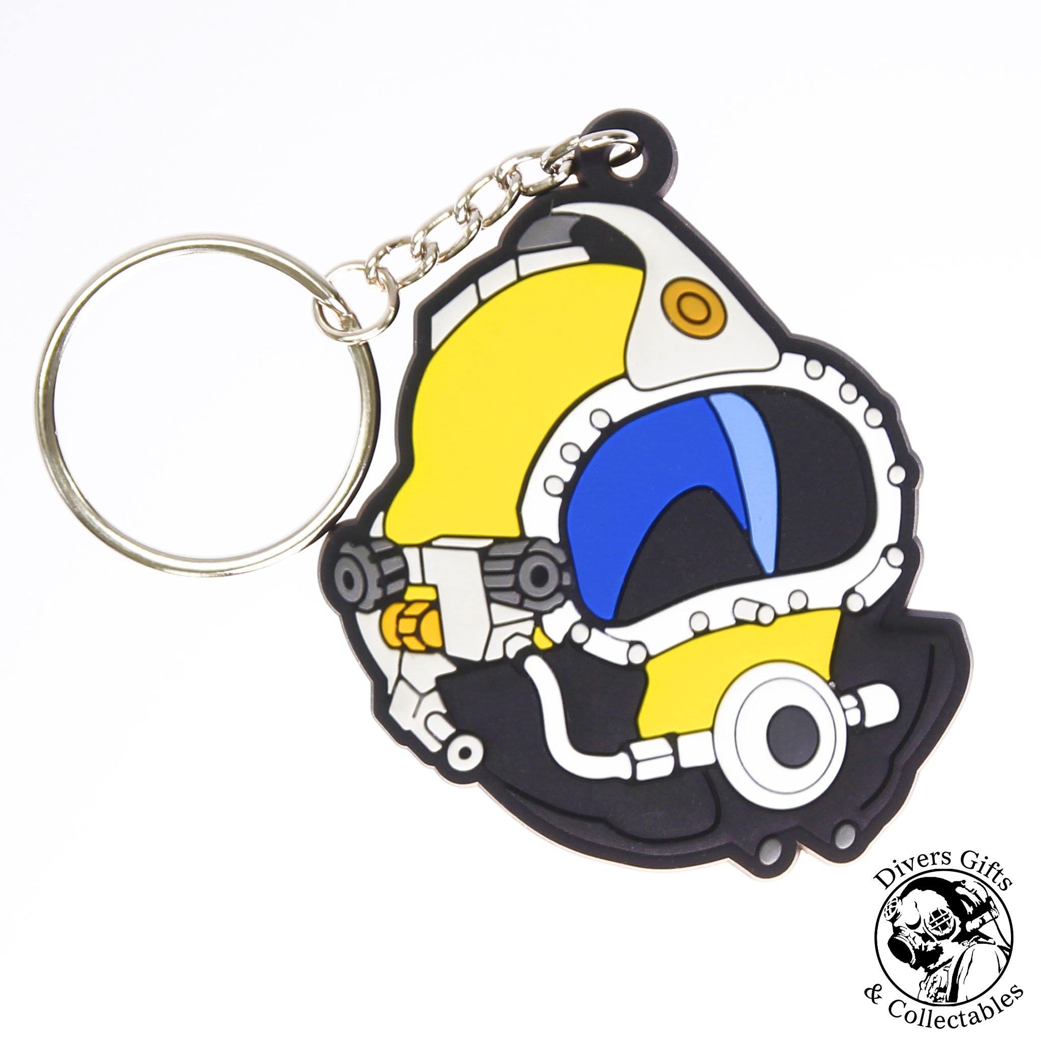 Diving Theme Keychain | Mini Air Cylinder Key Ring Gift For Divers - Silver - View #2