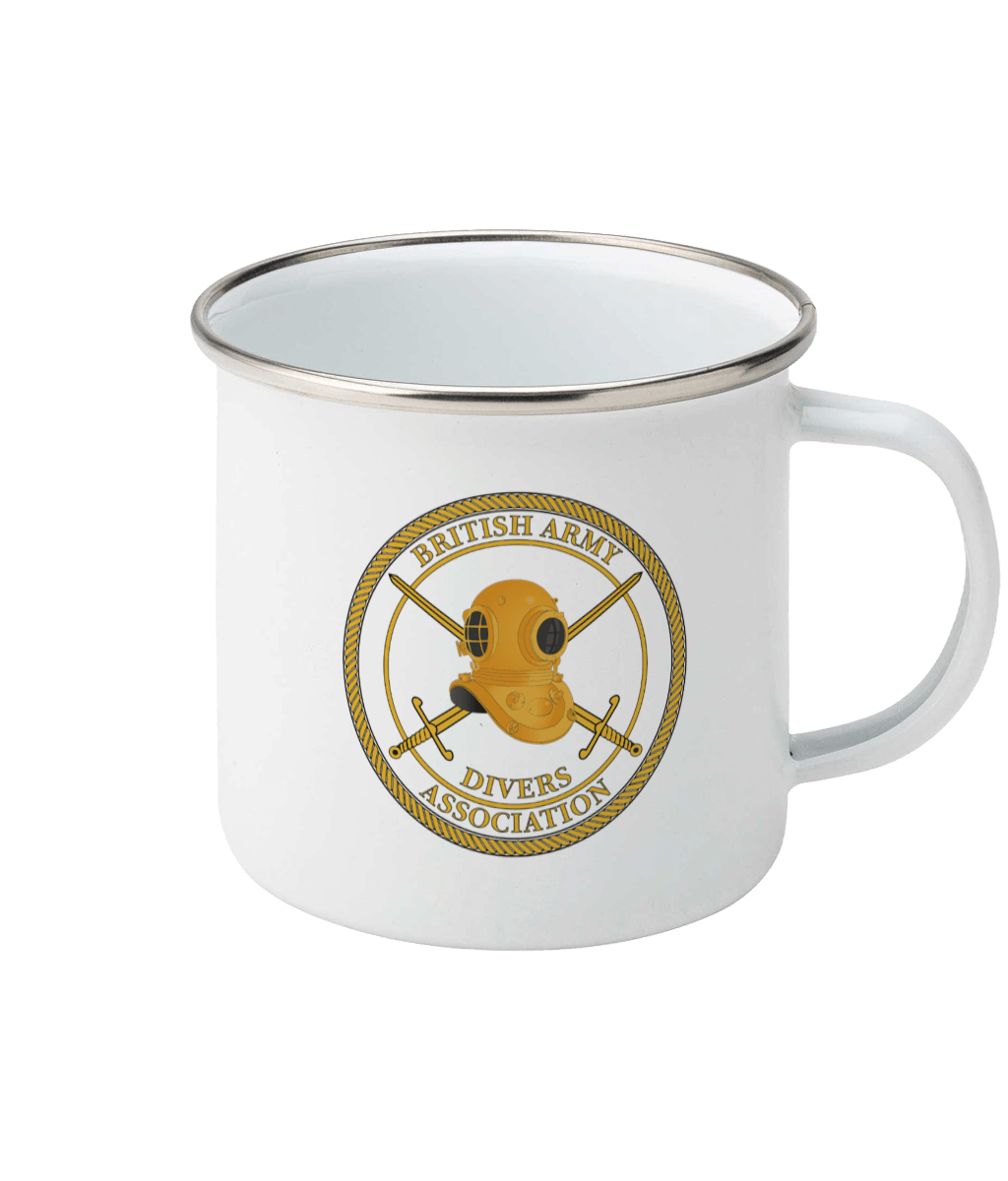 BADA Enamel Mug - Gold Logo - Divers Gifts