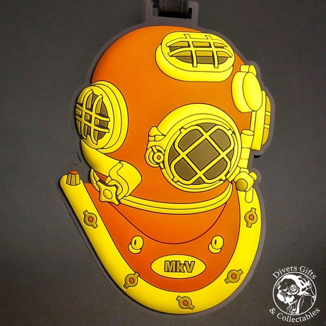 3D MkV Diving Helmet Luggage / Dive Equipment Tag - Divers Gifts