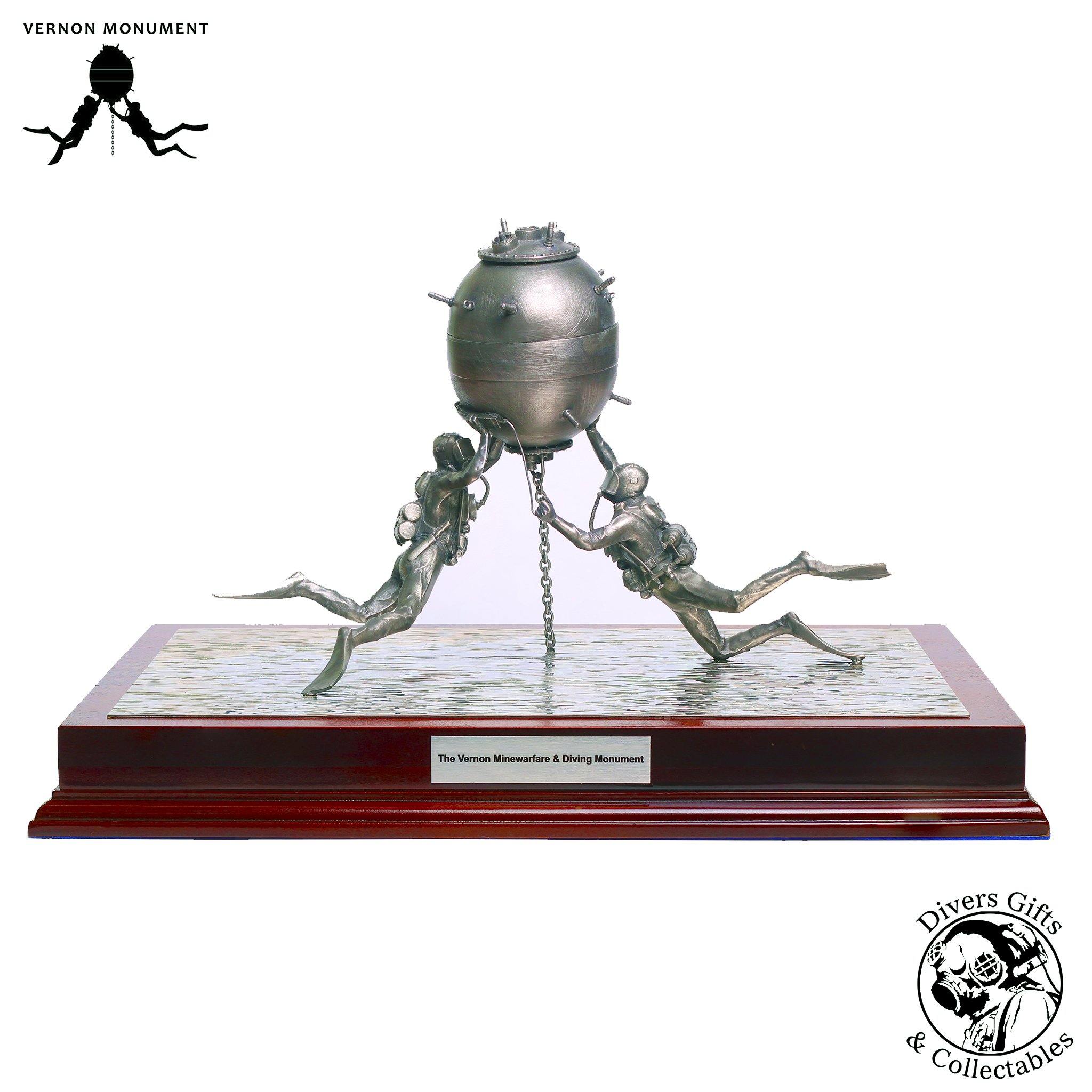 The Vernon Minewarfare & Diving Monument Pewter Statuette - Divers Gifts