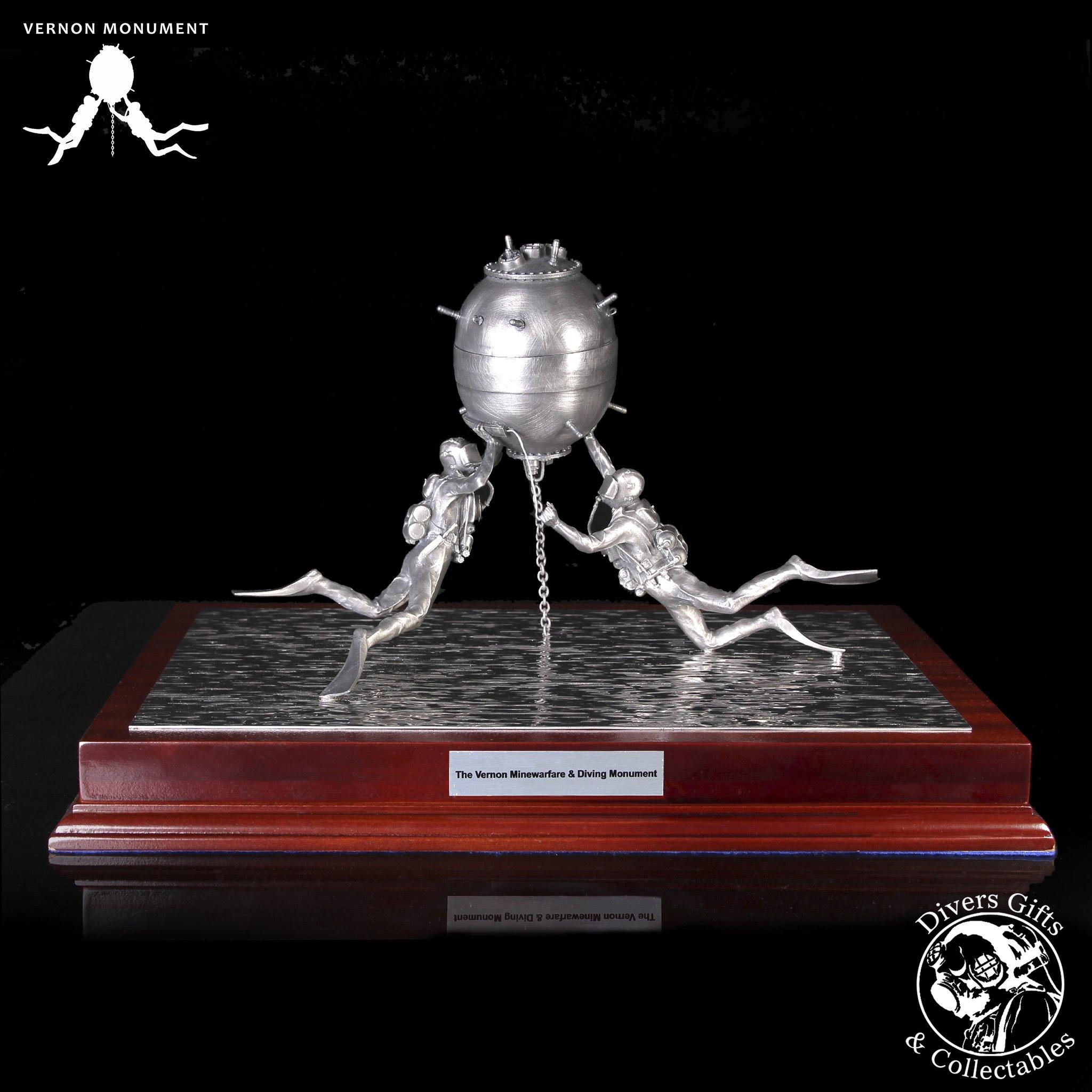 The Vernon Minewarfare & Diving Monument Pewter Statuette - Divers Gifts