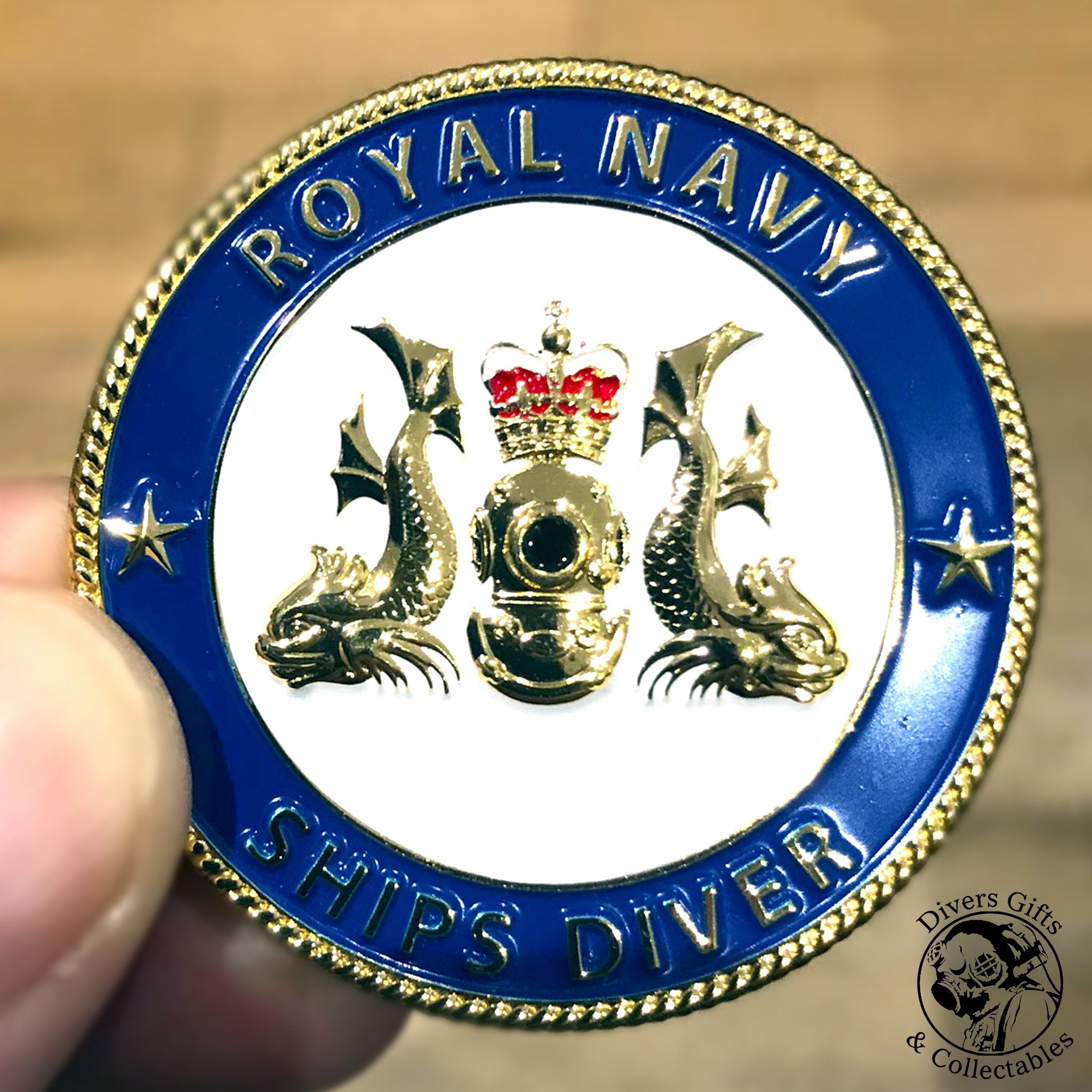 03 - Royal Navy Ships Diver Challenge Coin - Divers Gifts