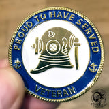 03 - Royal Navy Ships Diver Challenge Coin - Divers Gifts