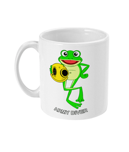 11oz Mug - Happy Frog - Army Diver - Divers Gifts