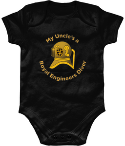My Uncles a Royal Engineers Diver - Larkwood Essential Short Sleeve Baby Bodysuit