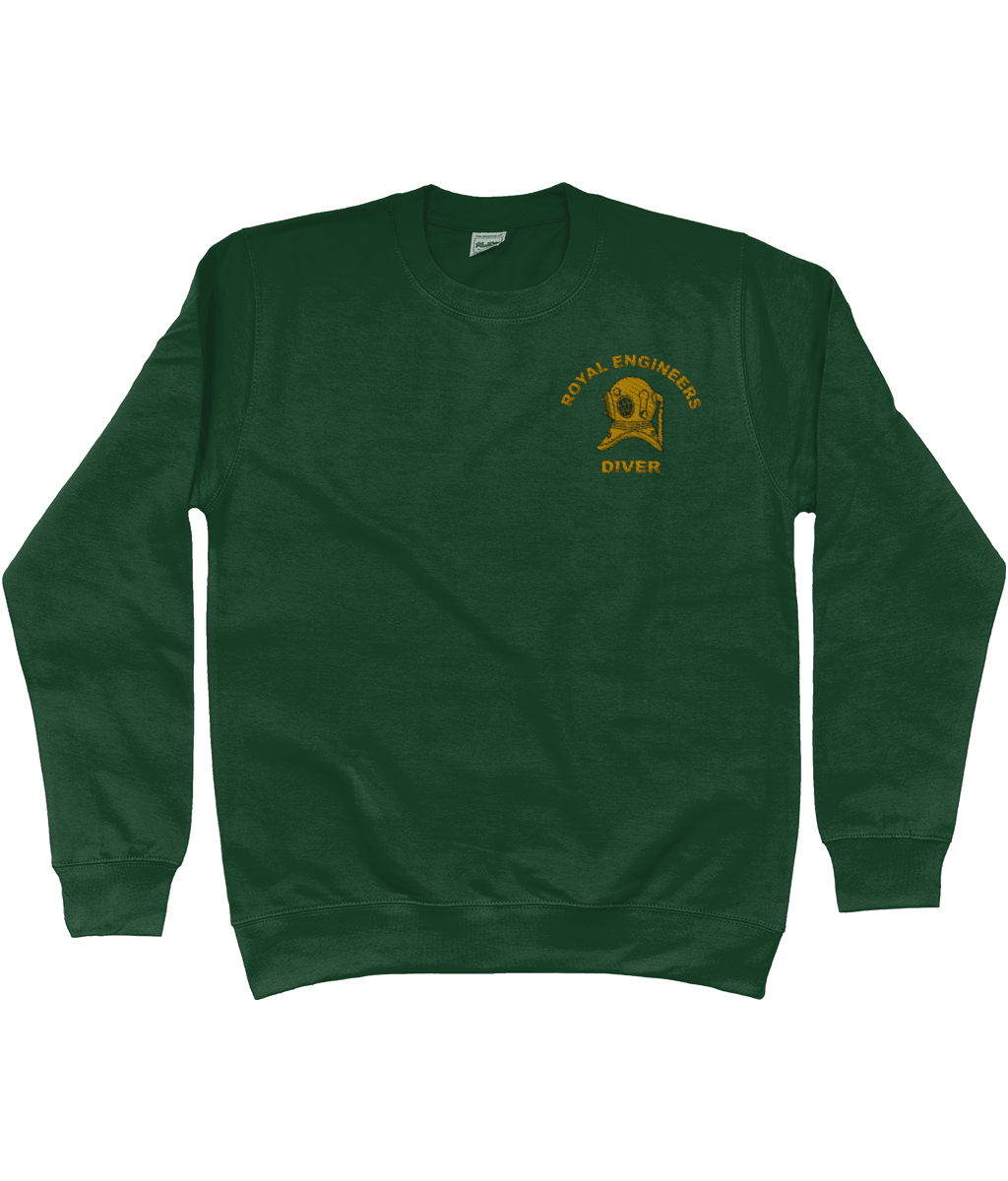 Royal Engineers Diver - Embroidered AWDis Sweatshirt - Divers Gifts