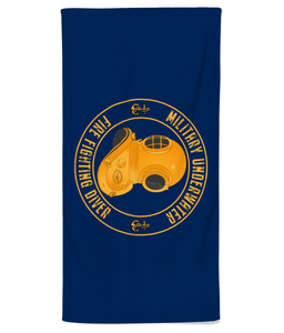 Beach Towel 27 - Military Underwater Fire Fighting Diver - Divers Gifts