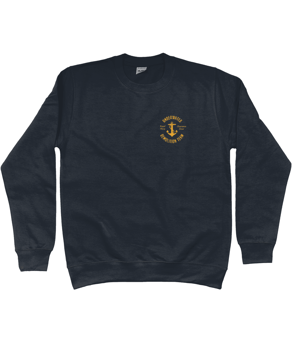 17 - Sweatshirt - UDT Crest Design (Printed Front and Back) - Divers Gifts