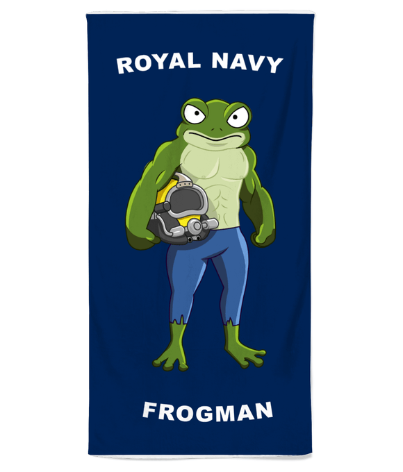 Royal Navy Frogman Beach Towel - Divers Gifts